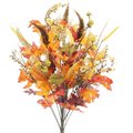 Adlmired By Nature Admired by Nature ABN3B003-GDOR-MIX 25 in. Artificial Autumn Flowers; Gold & Orange Mix - Fall Festive Harvest for Pumpkins; Pinecone; Maple Leaves & Berries Display ABN3B003-GDOR-MIX